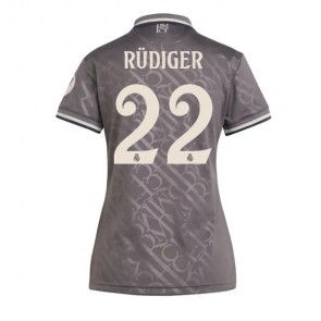 Real Madrid Antonio Rudiger #22 Dámské Alternativní Dres 2024-25 Krátký Rukáv